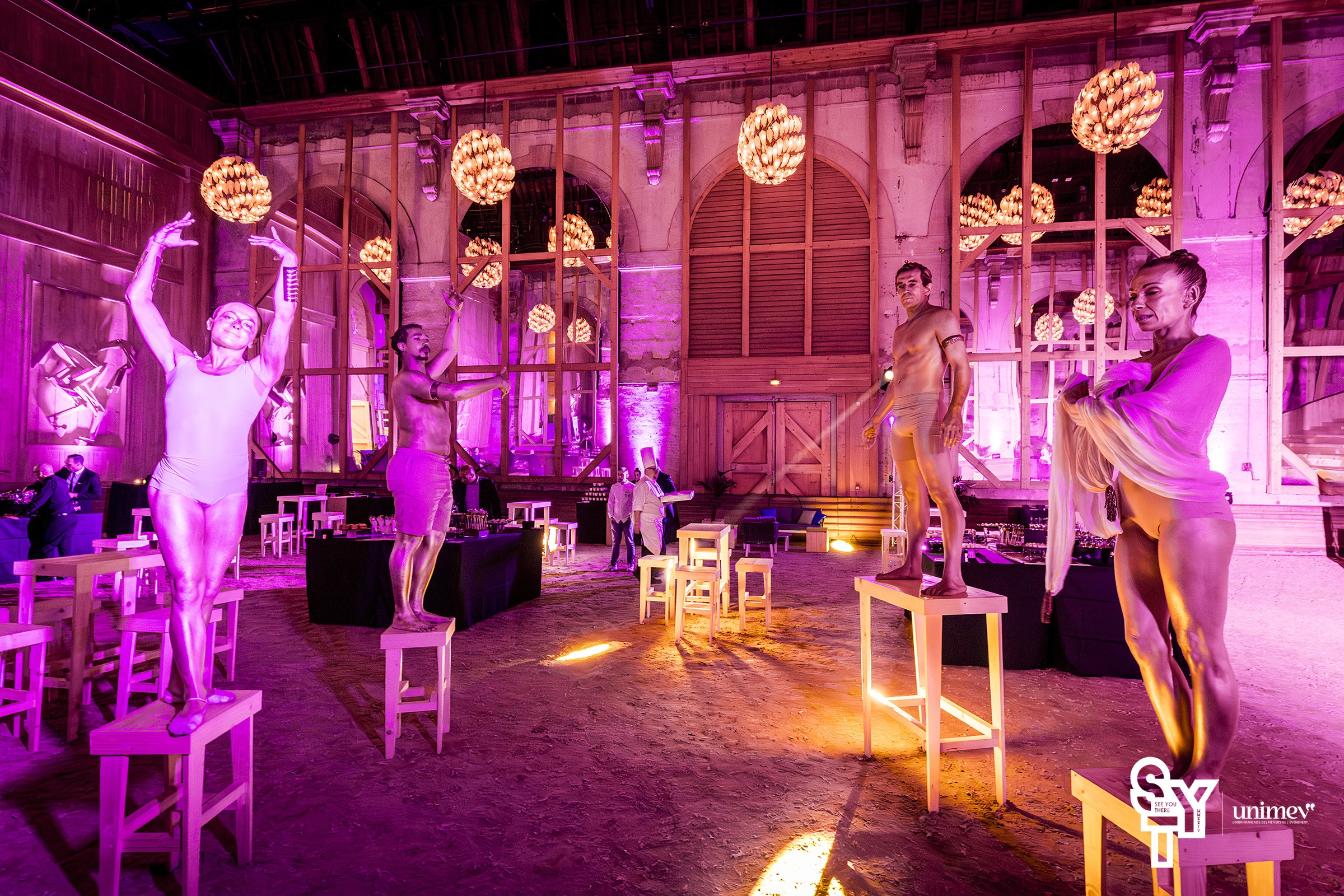Manège de l'Académie Équestre de Versailles - spectacle, jeu de lumière, ambiance unique